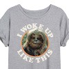 Women's - Star Wars - I Woke Up Like This Chewie Oversized Graphic T-Shirt - 2 of 4