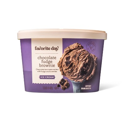 Chocolate Fudge Brownie Ice Cream - 48oz - Favorite Day™