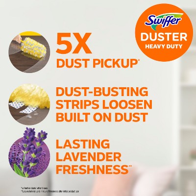 Swiffer Lavender Dusters Multi-Surface Heavy Duty Refills - 11ct: Cotton, Floor Application
