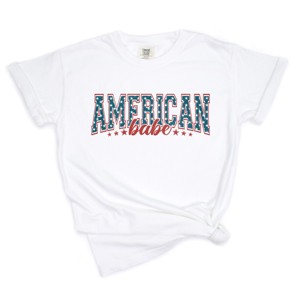 Simply Sage Market American Babe Varsity Garment Dyed Tee - 1 of 4