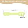 Unique Bargains Clothes Hanger Windproof Plastic Strip Hook Anti-Slip Off Fixed Buckle 20 Pcs - 2 of 3