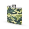 Foster & Rye Camouflage Flask, Whiskey Flask for Men, Stainless Steel Alcohol Flask Faux Leather Wrapped Camo Design, Includes Funnel, 6oz Set of 1 - 4 of 4