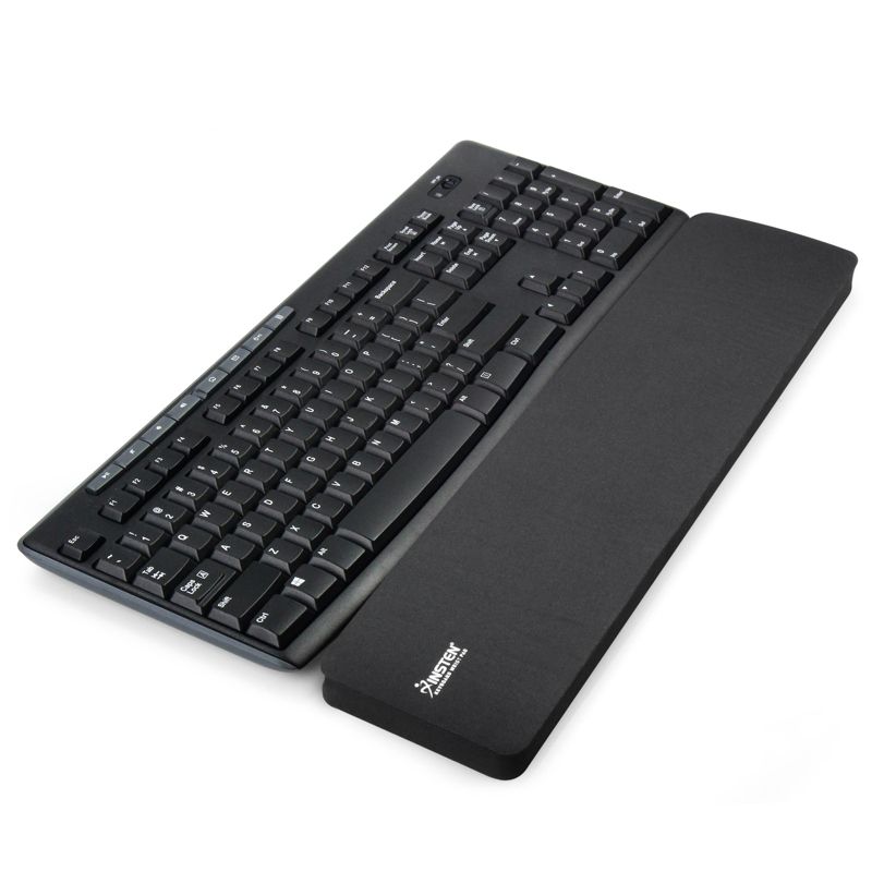 Insten Keyboard Wrist Rest Pad, Anti-Slip Ergonomic Palm Cushion Support for Comfortable Typing and Pain Relief, 17.3 x 3.7 in, Black, 2 of 7