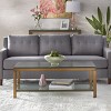Manhattan Coffee Table Gold - Buylateral: Rectangular 2-Tier Metal & Glass, Fixed Shelf, 18.5" Height - 2 of 4