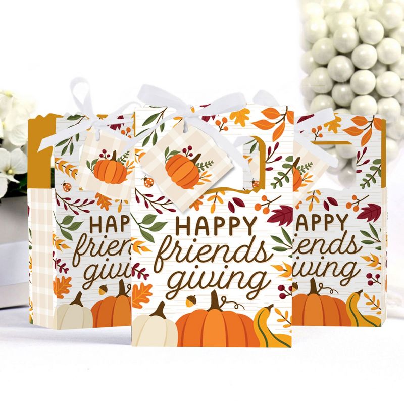 Big Dot of Happiness Fall Friends Thanksgiving - Friendsgiving Party Favor Boxes - Set of 12, 3 of 7