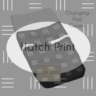 Black and White Boho Print Microfiber Baby Bassinet Sheets Set