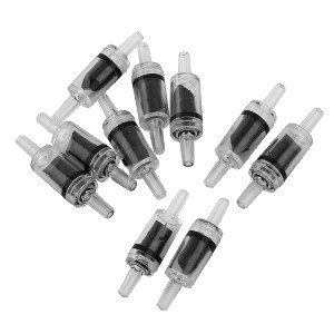 Unique Bargains Aquarium Co2 System Air Pump 4mm Pipe One Way Non-Return Check Valve 10 Pcs - 1 of 3