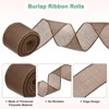 Unique Bargains Burlap Wired Edge Durable Thick Fabric Ribbons for DIY Crafts 1 Pc - 2 of 4