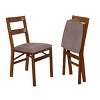 Set of 2 Classic Slat Back Folding Chair Fruitwood - Stakmore: Extra Seating, No Assembly Required - 3 of 4