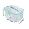 Unique Bargains Women's Square Letter A Makeup Bag Blue 1 Pc - 3 of 3