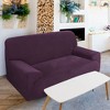 PiccoCasa Velvet Plush Stretch Sofa Slipcovers with Cushion Cover 2 Pcs - 4 of 4