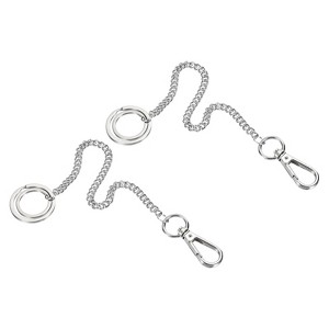 Unique Bargains Wallet Jeans Belt Handbag Nickel Plated Metal Clip Closure Chains - 1 of 4