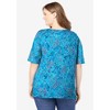 Woman Within Plus Size Printed Perfect Square-Neck Tee - 3 of 4