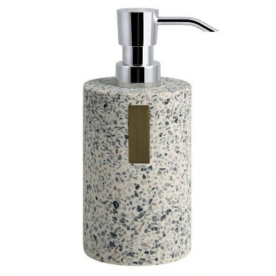Lerrazzo 4-Piece Grey and Natural Terrazzo Bathroom Set