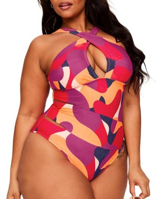 Adore Me Women's Gregoria One Piece Swimwear 3x / Aloha Spirit C01