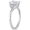 EVERLY JEWELRY | Sterling Silver 0.01 CT Diamond TW And 1 5/8 CT TGW White Topaz Fashion Ring - 2 of 3