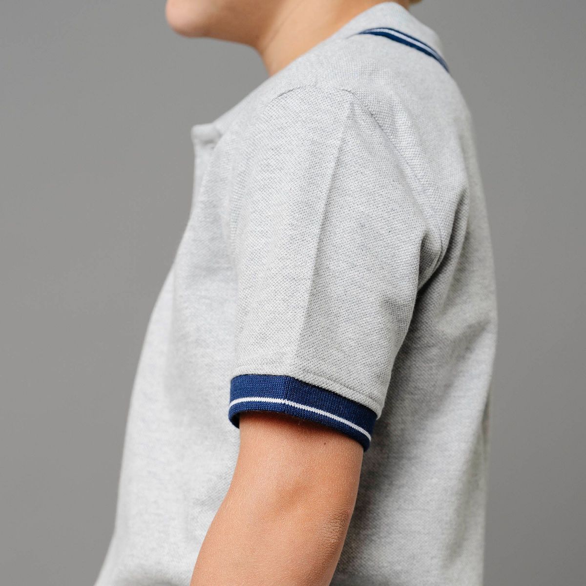 Hope & Henry Boys' Short Sleeve Knit Pique Polo Shirt, Kids - thumbnail 3