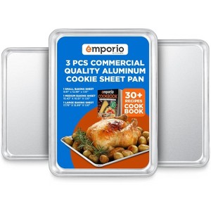 3 pack - 0.8mm nutral aluminum Baking sheet - 1 of 4