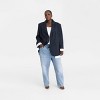 KBB by KAHLANA Women's 'The Shirt Blazer' - Navy/White Striped - 3 of 3