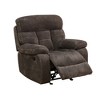MAYEERTY Recliner Chair, Non-Pilling Breathable Fabric Reclining Chair with Adjustable Backrest for Living Room, Brown - 2 of 4