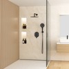 CASAINC 10 inches Wall Mounted Dual Shower System with 3 Mode Handheld Spray, Black - 4 of 4
