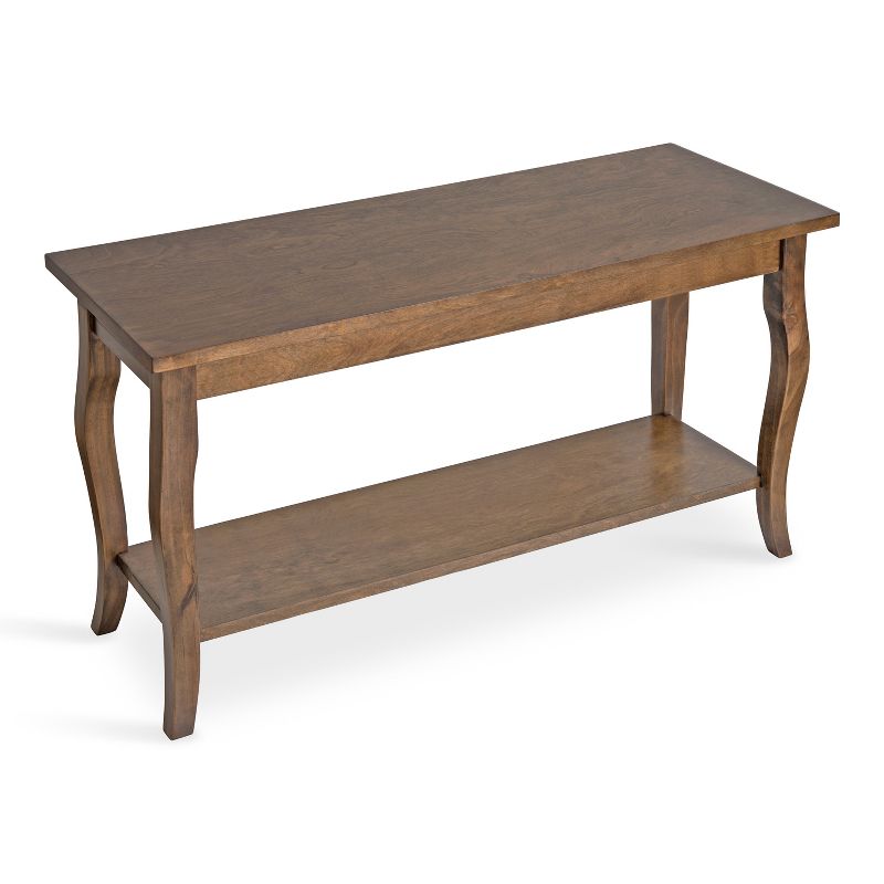 Kate and Laurel Lillian Rectangle MDF Bench, 36x14.5x20, Rustic Brown, 1 of 9