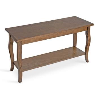 Kate and Laurel Lillian Rectangle MDF Bench, 36x14.5x20, Rustic Brown