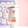 CharCharms Cherry Water Bottle Charm with Stick-On Hook Bundle: Drinkware Accessory, Dishwasher-Safe, Keychain Hook - image 4 of 4