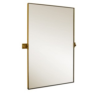 Hamilton Hills Rectangle Mirror with Metal Gold Frame - 1 of 4