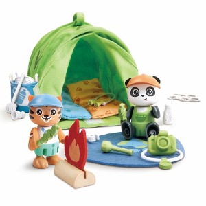 Hape: Eco-Camping Playset - 24pc Wooden Nature Toy, Tent,Age 3+ - 1 of 4