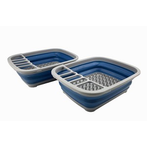 SAMMART 8L (2.11Gallons) Collapsible Plastic Dish Drainer - Foldable Drying Rack - 1 of 4