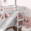 NicBex Twin Over Full Bunk Bed with Slide and Guardrail,Twin Loft Bed with Ladder and 2 Drawers and Shelves,Rubber Wood Bunk Beds for Bedroom - 4 of 4