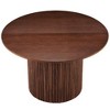CENGHU Wood Round Dining Table for 4, Modern Farmhouse Kitchen Table, End Table with Wood Strip Base for Kitchen, Living Room, Dining Room - 2 of 4