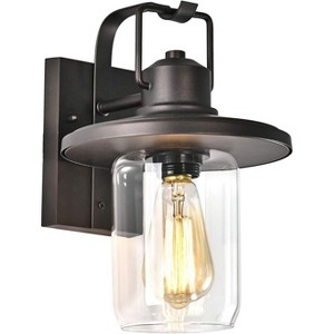 Chloe Lighting Christopher Transitional 1 Light Rubbed Bronze Outdoor Wall Sconce 12" Height - 1 of 4