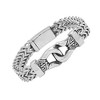 Steeltime Men's stainless steel double row wheat chain buckle bracelet. Color Options: Silver, Gold - 2 of 4