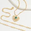Layered Heart Necklaces for Women Stackable 14K Gold Plated Chain Necklace Layering CZ Heart Pendant Choker Necklaces Trendy Jewelry Set Gifts - 4 of 4