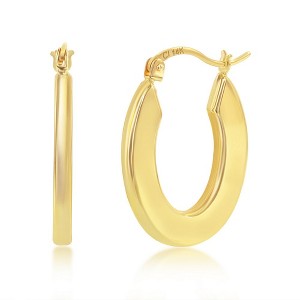 Classic Gold 14K Yellow Gold, Oval Hoop Earrings - Gold - 1 of 3