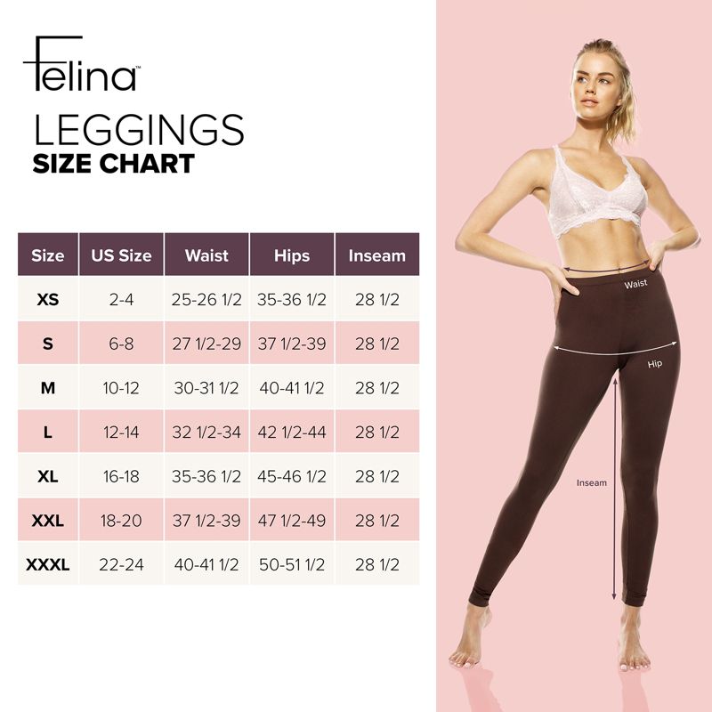 Felina Womens Velvety Super Soft Lightweight Leggings, 2-Pack Yoga Pants, 5 of 6