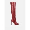 Catalina Snake Print Stiletto Knee Boots Women - 2 of 4