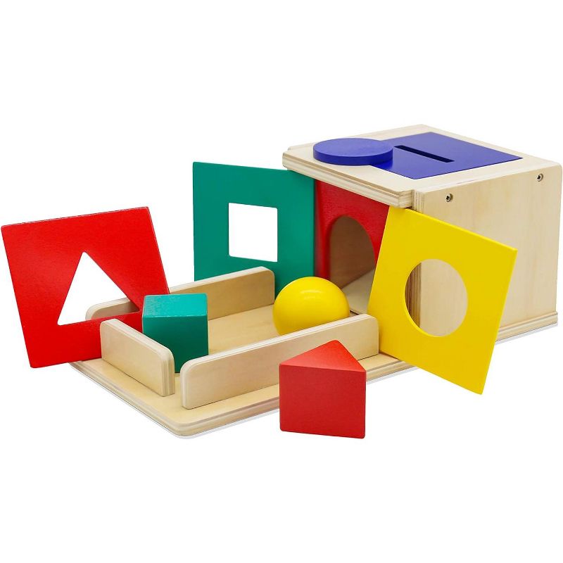 Wooden Montessori Shape Sorter and Object Permanence Learning Toy, 2 of 4