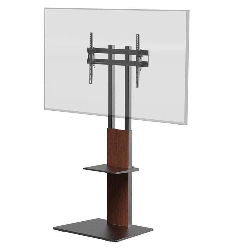 Monoprice TV Mount and Stand - Brown, With Shelf for Displays 37in to 70in, Max Weight 88lbs., VESA Patterns up to 600x400 - Commercial Series, 1 of 7