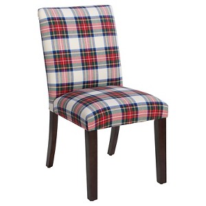 Uptown Dining Chair - Red/White - Skyline Furniture , Red and White Plaid