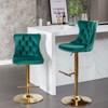 CAVINAS Velvet Swivel Bar Stools Set of 2,Counter Stools with Adjusatble Seat Height and Tufted Back,Kitchen Chair for Kitchen Island - 2 of 4