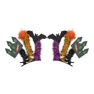 Unique Bargains Fashion Duckbill Clip House Halloween Hair Clip 1 Pair - 1 of 4