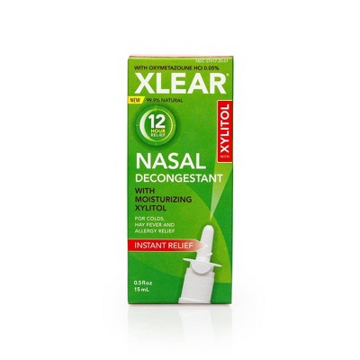 Xlear 12 Hour Nasal Decongestant Spray - Oxymetazoline Hydrochloride - 0.5 fl oz