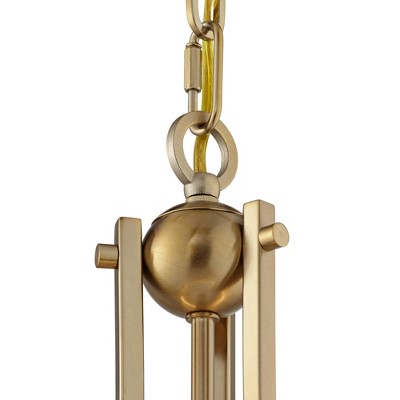 Charleston 18" Brass and Glass Industrial Farmhouse Pendant Light