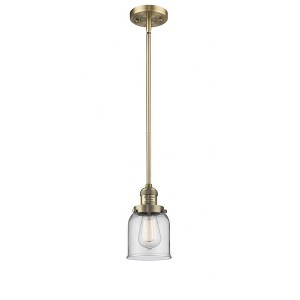 Bell - 1 Light Stem Hung Mini Pendant In Industrial Style-10 Inches Tall and 5 Inches Wide - 1 of 1