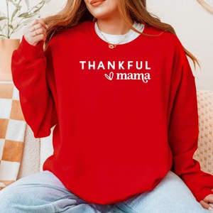 Simply Sage Market Thankful Mama Bold Heart Sweatshirt - 1 of 4