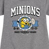 Girls' - Despicable Me Minions - Make Yourself Heard Graphic Short Sleeve Fleece Dress - 2 of 4
