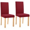 vidaXL Dining Chairs, 2 Pcs, Red Fabric - 2 of 4